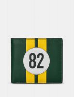 Men's Car Livery no. 82 Leather Wallet - Green/Yellow - Yoshi