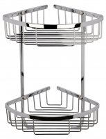 Bayswater Chrome Large 2 Tier Corner Basket