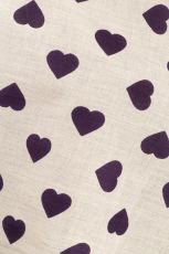Cotton Heart Print Scarf