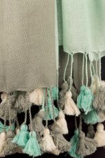 Cotton Pom Pom Scarf
