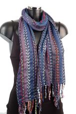 Soft Striped Womens Scarf