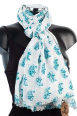 Elephant Design Scarf Cotton Pashmina