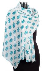 Elephant Design Scarf Cotton Pashmina