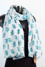 Elephant Design Scarf Cotton Pashmina