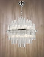 Lukas 13 Light Pendant Polished Chrome Glass