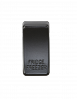Knightsbridge Switch cover "marked FRIDGE FREEZER" - matt black (GDFRIDMB)