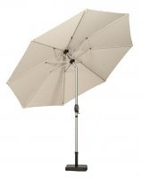 Royalcraft Ivory 3m Crank & Tilt Parasol -Brushed Aluminium Pole