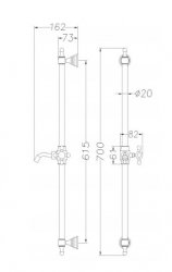 Marflow Traditional Shower Slider Rail Kit
