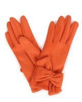 Powder UK Ladies Henrietta Faux Suede Gloves - Tangerine Orange