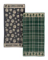 Beamfeature Country Club Jacquard Muddy Paws Design Dog Towels - Assorted
