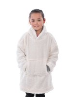 Country Club The Kids Eskimo Oversized Cosy Reversible Sherpa Hoodie - Grey