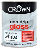 Crown Non Drip Gloss Pure Brilliant White 750ml
