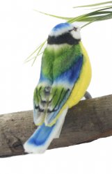 Soft Toy Countryside Bird, Blue Tit by Hansa (10cm) 6922