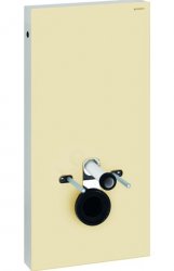 Geberit Monolith Sand Glass Sanitary Module for Wall Hung WC, 101cm, with Straight Connector