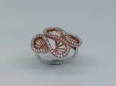 Silver & Rose Gold Plated Ring Size L