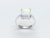 Silver & Created Opal Ring