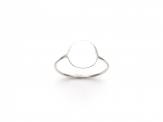 Silver Plain Oval Disc Ring