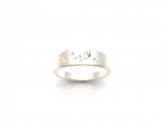 Silver Scatter CZ Band Ring