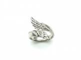 Silver CZ Angel Wings Ring