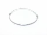 Silver Slight Pattern Hinged Bangle