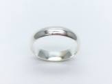 Silver D Shaped Wedding Ring 6mm Z plus 5