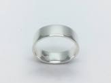 Silver Flat Wedding Ring 8mm Z plus 5
