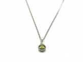 Silver Peridot Pendant and Chain