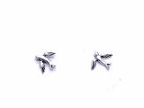 Silver Swallow Stud Earrings