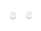 Silver Coin Style Stud Earrings