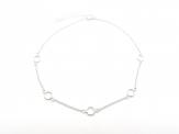 Silver Circle Link Anklet 9-10 Inch