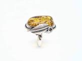 Amber Leaf Ring