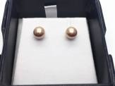 Byzantium Rose Gold Coloured Dress Pearl Earrings