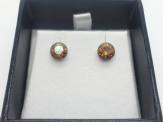 Byzantium Copper Coloured Chaton Stud Earrings 6mm