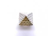 Silver Solid Pyramid Ring 18mm M