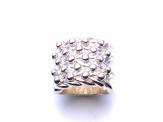 Silver Gents 5 Row Keeper Ring
