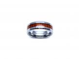 Tungsten Carbide & Wood Inlay Ring