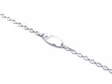 Silver Babies Oval ID Star Trace Link Bracelet