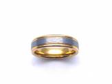 Tungsten Carbide Ring Yellow Gold IP Plating