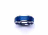 Tungsten Carbide Ring Blue IP Plating 7mm