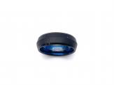 Tungsten Carbide Ring With Black & Blue IP Plating