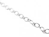 Silver Interlocked Circles Bracelet 7.5 Inch