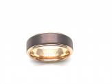 Tungsten Carbide Ring Rose & Brown IP Plating 6mm