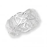 Silver Celtic Knot Style Band  N