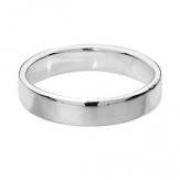 Silver Soft Court Wedding Ring 4mm Z