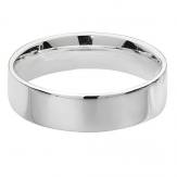 Silver Flat Court Wedding Ring 5mm