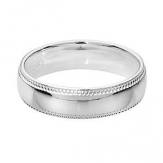 Silver Traditional Court Milgrain Wedding Ring 5mm