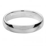Silver Traditional Court Wedding Band 4mm