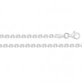 Silver Faceted Belcher Chain 20 Inch