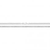 Silver Curb Pave Bracelet 6 Inch