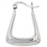 Silver Handbag Hoop Earrings 16x22mm